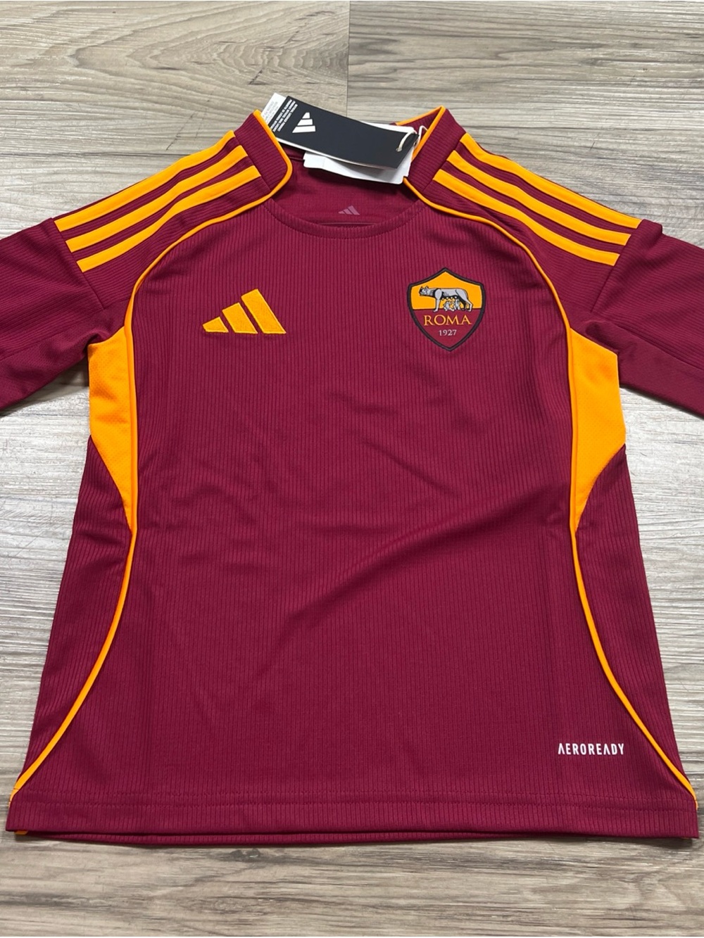 adidas 2025-26 Roma Stadium Home Soccer Jersey Youth Size XS(7/8) JX2613 $80 NWT